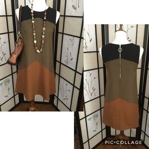 T H M L Color Block Dress